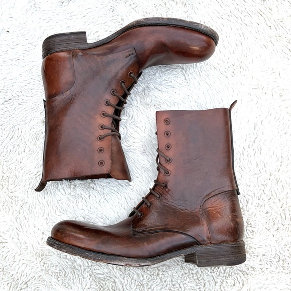 Officine Creative Mens Leather Lace Up Boots Made In Italy Sz 43, 10 US - Picture 2 of 11